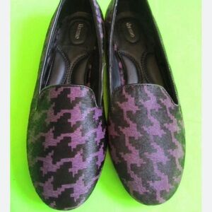NWT black and purple flats